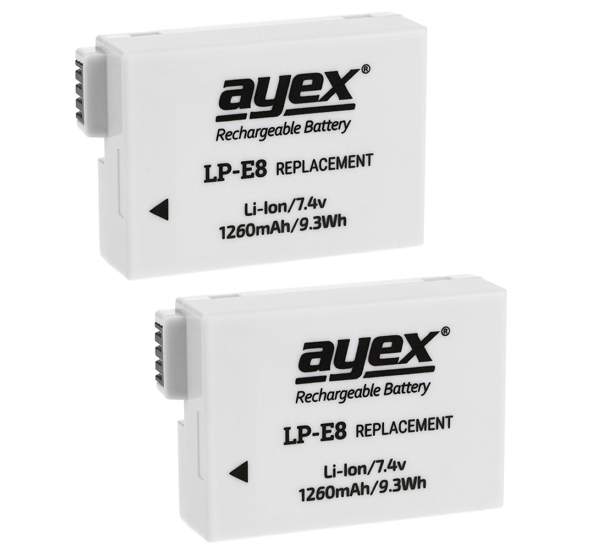 Batteriegriff Set für Canon EOS 550D 600D 650D 700D + 2x LP-E8 Akku wie BG-E8