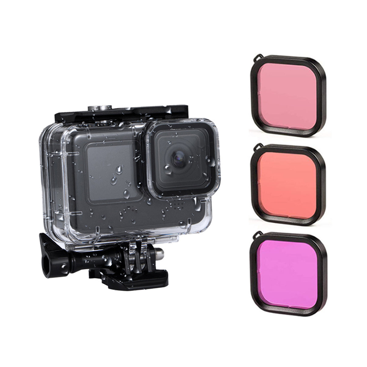 ayex Lens Filter-Set für GoPro Hero 11, 10 & 9 Perfekt für Unterwasseraufnahmen Actioncam Farbkorrektur Taucherfilter
