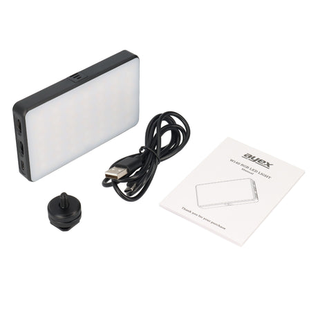 Vielseitige RGB LED Videoleuchte mit 20 Lichteffekten LCD-Display & integriertem Akku