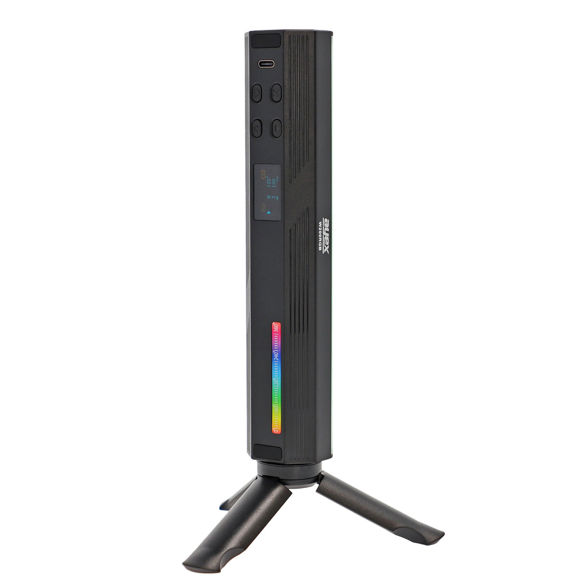 RGB LED Videolichtstab rundförmig mit 184 universellen Lichtperlen 3000mAh Akku ladbar über USB-C