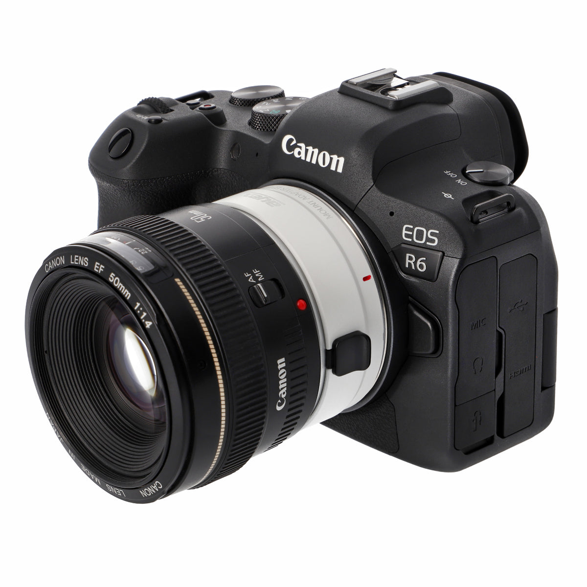 Objektivadapter AF Autofokus Canon Perfekt für EF- und EF-S-Objektive EF-EOSR Weiß