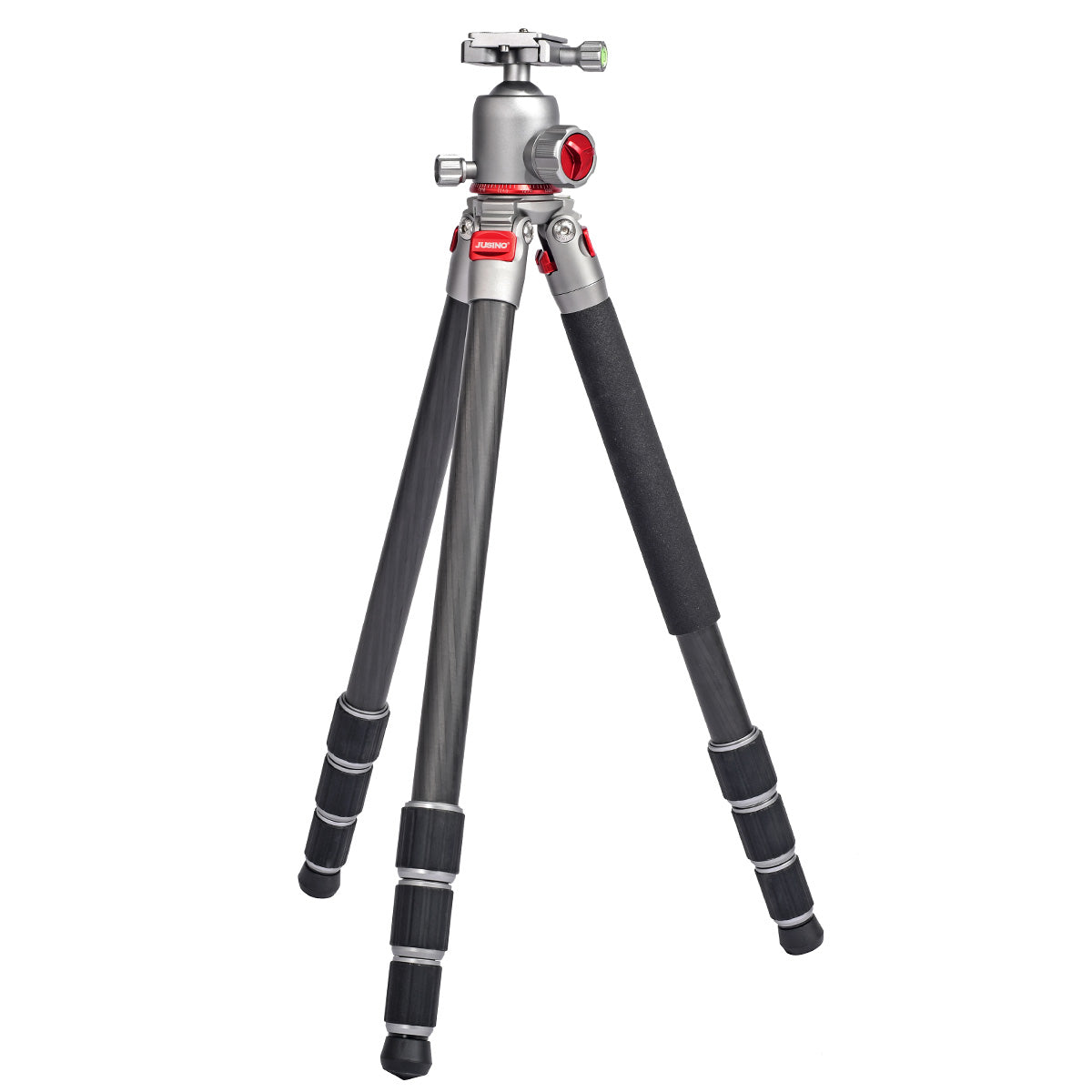 JUSINO Leichtes Karbon Fotostativ mit Kugelkopf Stativ bis 130cm 15kg AF-284C FGS-36