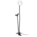 ayex Smartphonehalterung, LED-Licht mit USB - dimmbar, warmes und kaltes Licht (schwarz, weiß)