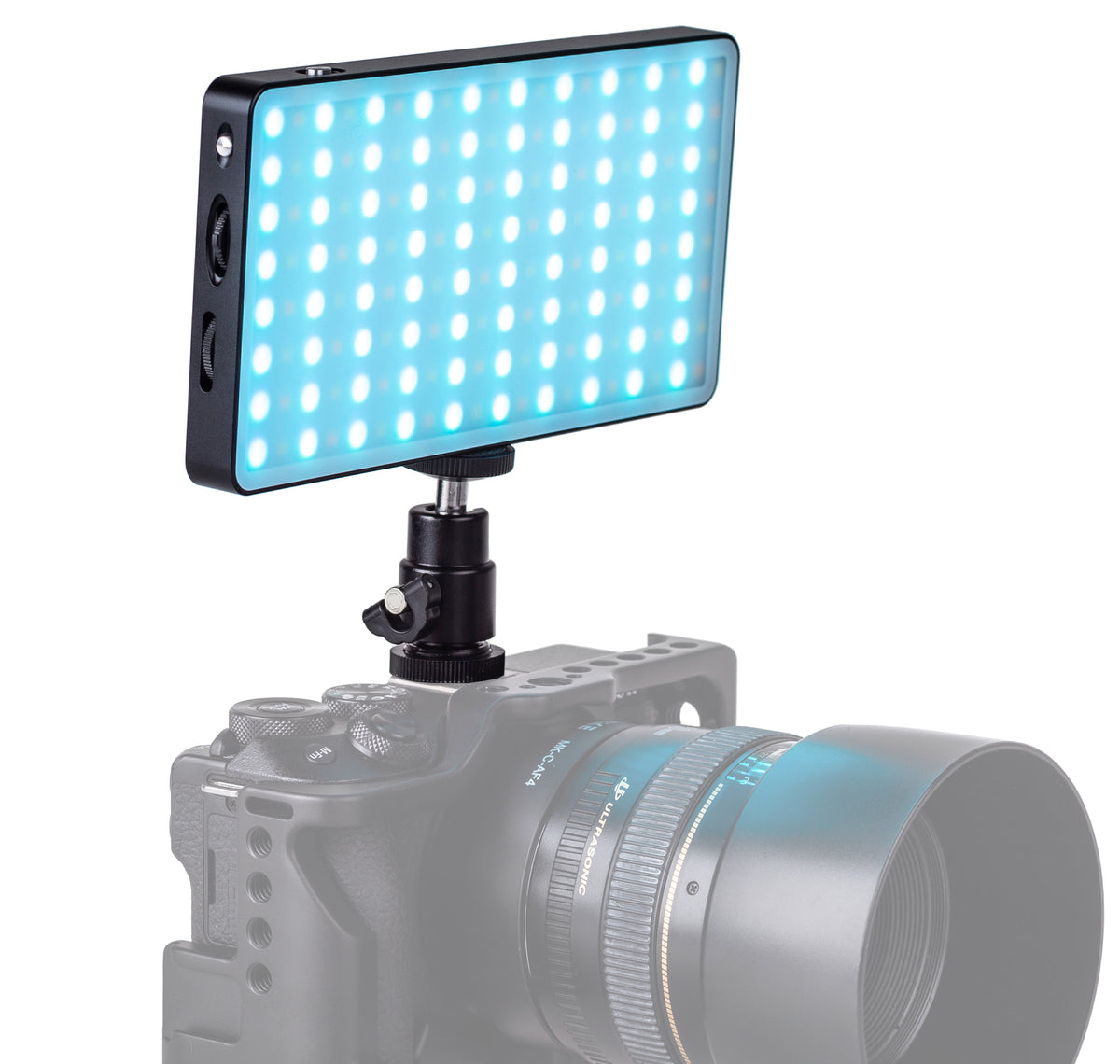 Tragbares LED Videolicht USB CRI 95 & 360° Vollfarbe 9 Lichtszenarios 2500K-8500k 160 LED-Perlen dimmbar für perfekte Ausleuchtung