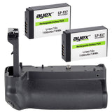 Batteriegriff Set für Canon EOS RP R8 + 2x LP-E17 Akku + 1x USB Dual Ladegerät