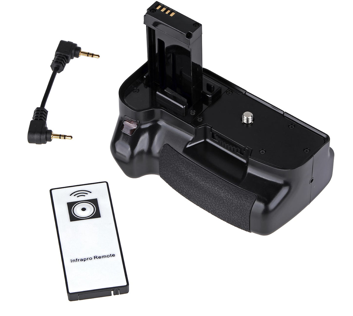Batteriegriff Set für Canon EOS 100D + IR-Fernauslöser + 2x LP-E12 Akku + 1x USB Dual Ladegerät wie BG-100DH