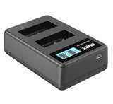 USB Dual Ladegerät für Canon LP-E17 Akkus beleuchtetes Display Ladestandanzeige