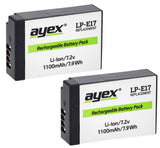 Batteriegriff Set für Canon EOS 800D 77D 9000D Kiss X9i Rebel T9i + 2x LP-E17 Akku + 1x USB Dual Ladegerät