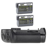 Batteriegriff Set für Nikon D800 D810 wie MB-D12 + 2x EN-EL15B Akku