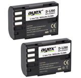 Batteriegriff Set für Pentax K-7 K-5 K-5 II K-5 IIs ähnlich D-BG4 + 2x D-Li90 Akku