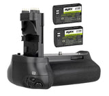 Batteriegriff Set für Canon EOS 90D 80D 70D + 2x LP-E6N Akku wie BG-E14