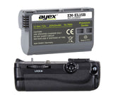 Batteriegriff Set für Nikon D7100 D7200 ersetzt MB-D15 + 1x EN-EL15B Akku