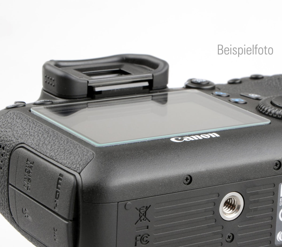 Displayschutz für Canon EOS 650D selbsthaftendes Echtglas