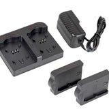 ayex Doppel-Ladegerät Twin Charger mit 2 Ladeschalen für Nikon EN-EL15 Akkus