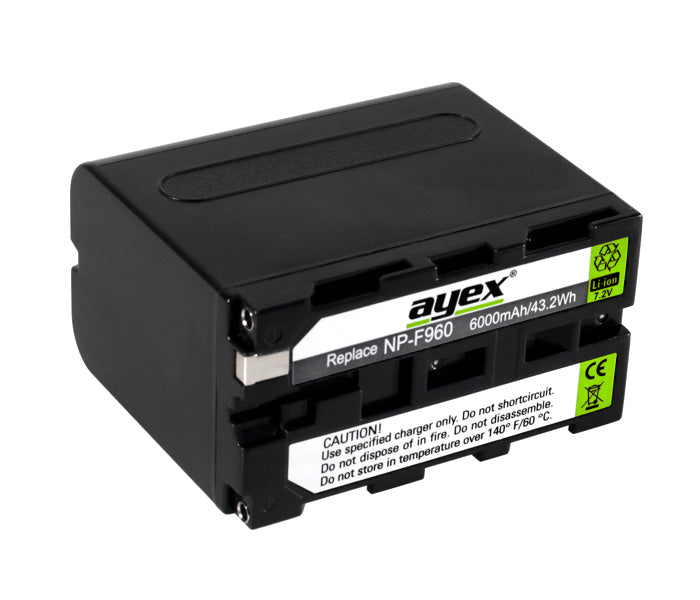 ayex NP-F970/F960 Akku 2 Stück für Sony ersetzt zB NP-F750 NP-F950 NP-F730 NP-F930 RESTPOSTEN
