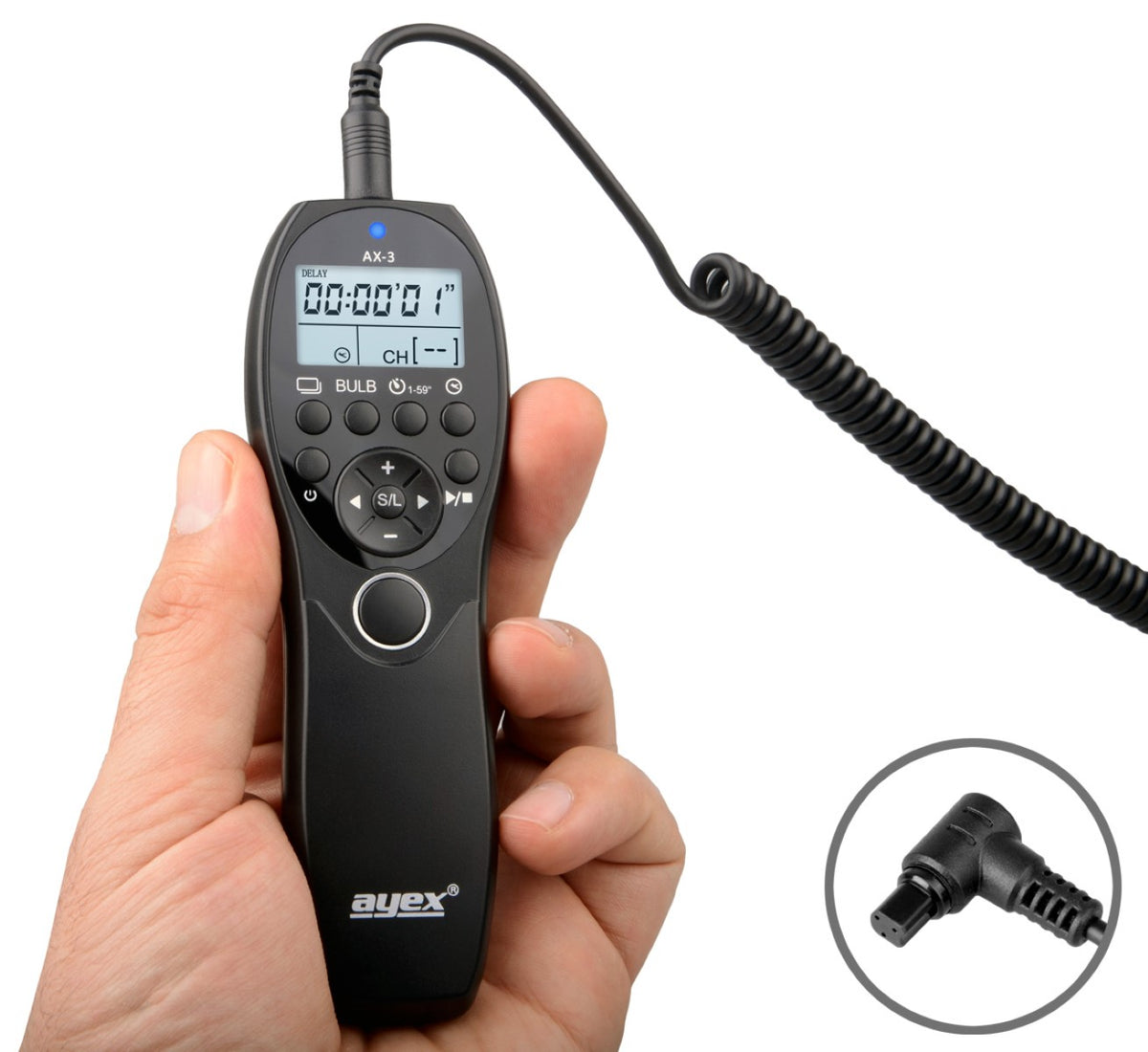 Timer-Fernauslöser AX-3 N3 Canon EOS R5 7D 7DII 6D 6D Mark II 50D 5DII 5DIII 5D Intervallauslöser Timelapse Bulb Serienaufnahme