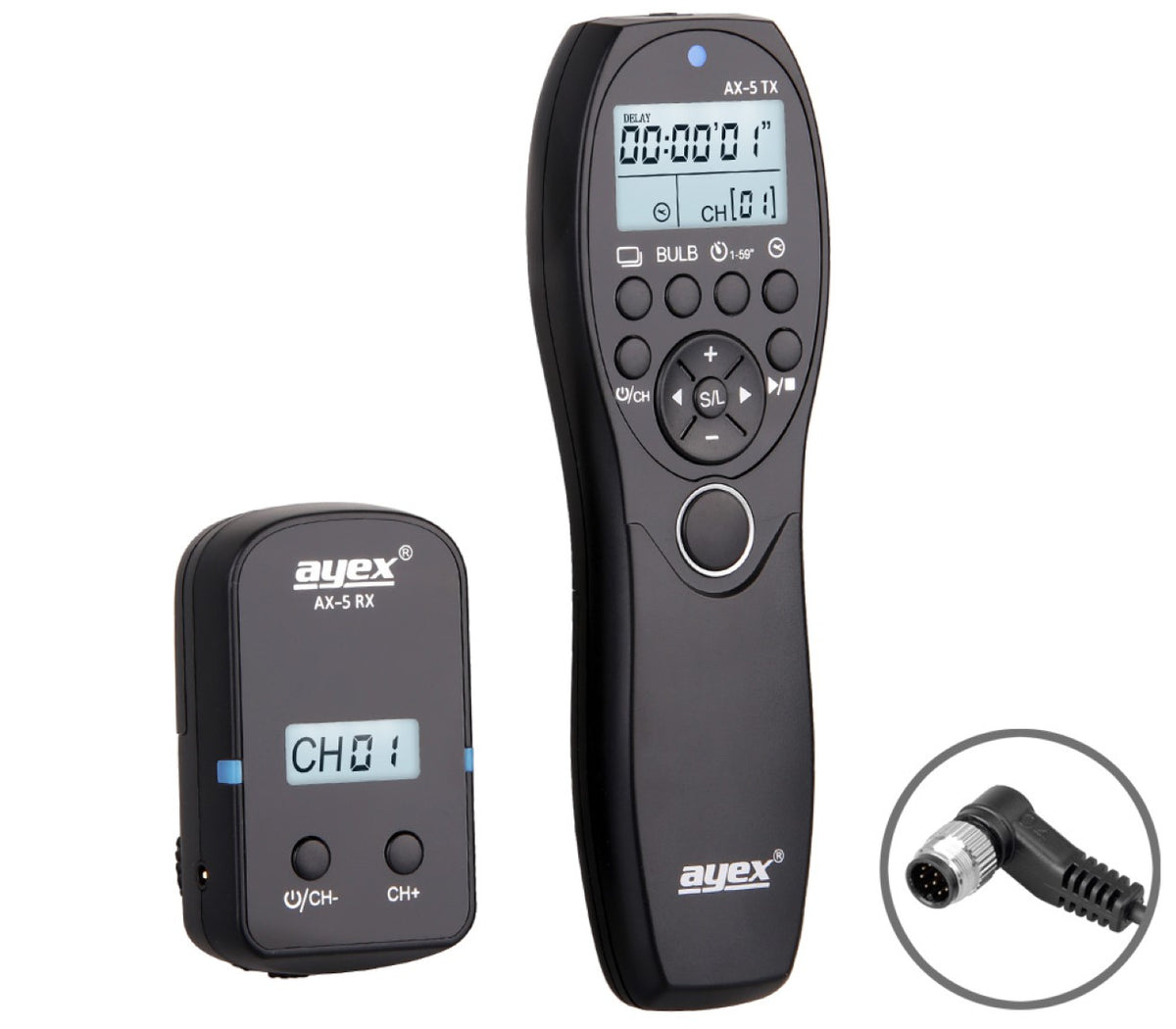 Funk Timer Fernauslöser AX-5 DC0 zB Nikon Z9 Z8 D850 D700 D5 D4S D3 Serie Bulb Delay Fokussieren