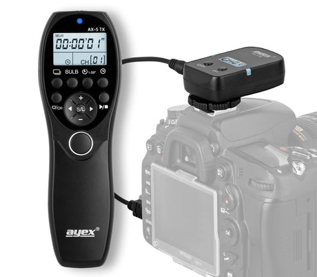 Funk Timer Fernauslöser AX-5 USB-C für Sony Alpha 7C II 7C R 7 V A6700 Intervall Timelapse Bulb Serienaufnahme