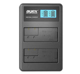 USB Dual Ladegerät für Canon LP-E8 Akkus beleuchtetes Display Ladestandanzeige