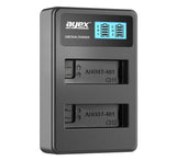 USB Dual Ladegerät für GoPro AHDBT-401 Akkus Hero 4 beleuchtetes Display Ladestandanzeige