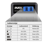 USB Dual Ladegerät für Olympus BLH-1 Akkus beleuchtetes Display Ladestandanzeige