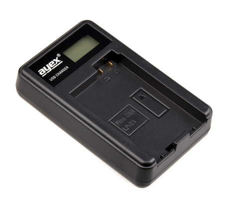 USB Ladegerät für Canon LP-E8 Akkus beleuchtetes Display Ladestandanzeige