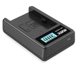 USB Ladegerät für Nikon EN-EL3 EN-EL3e Akkus beleuchtetes Display Ladestandanzeige