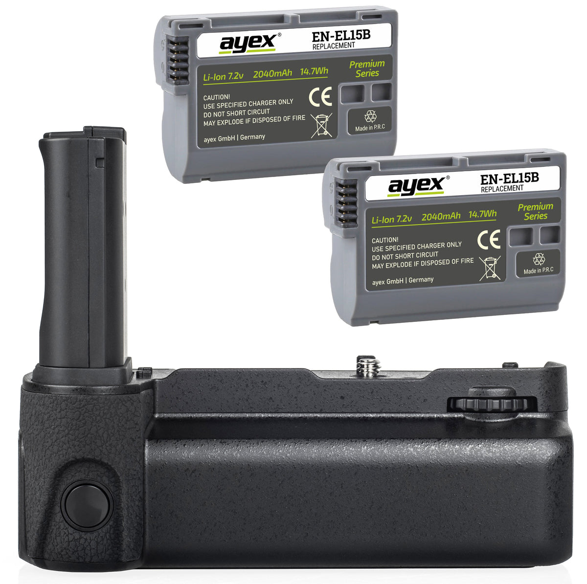 Batteriegriff für Nikon Z7 Z7II Z6 Z6II Z5 wie MB-N10 inkl. 2x EN-EL15B Akkus
