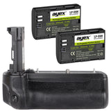 Batteriegriff Set für Canon EOS R5 R6 wie BG-R10 + 2x LP-E6N Akkus kompakter Handgriff