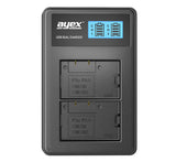 USB Dual Ladegerät für Panasonic DMW-BMB9 DMW-BMB9E Akkus beleuchtetes Display Ladestandanzeige