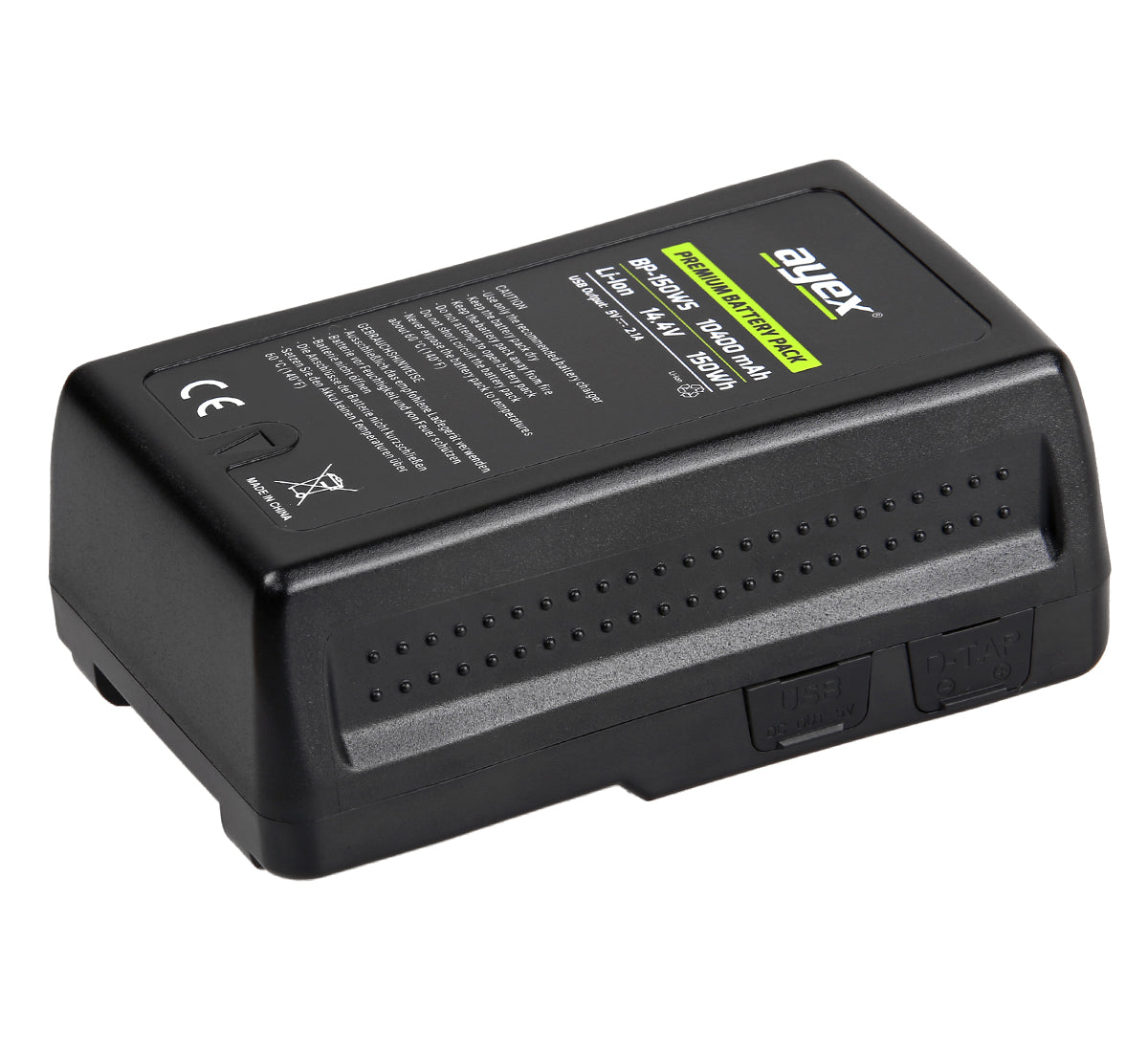 ayex V-Mount Premium Akku BP-150WS für Sony Camcorder und anspruchsvolle Einsätze geeignet V-Mount-Mechanismus 10400 mAh Kapazität