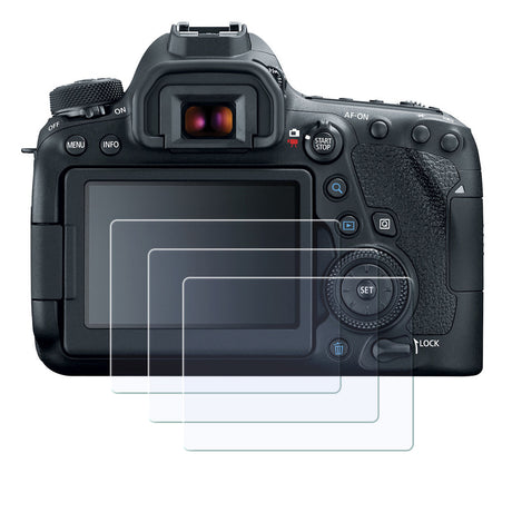 Display-Schutzglas für Canon EOS 70D, 80D, 90D, 7D Mark II, 6D Mark II – 0,3 mm 9H gehärtetes Glas 3 Stück