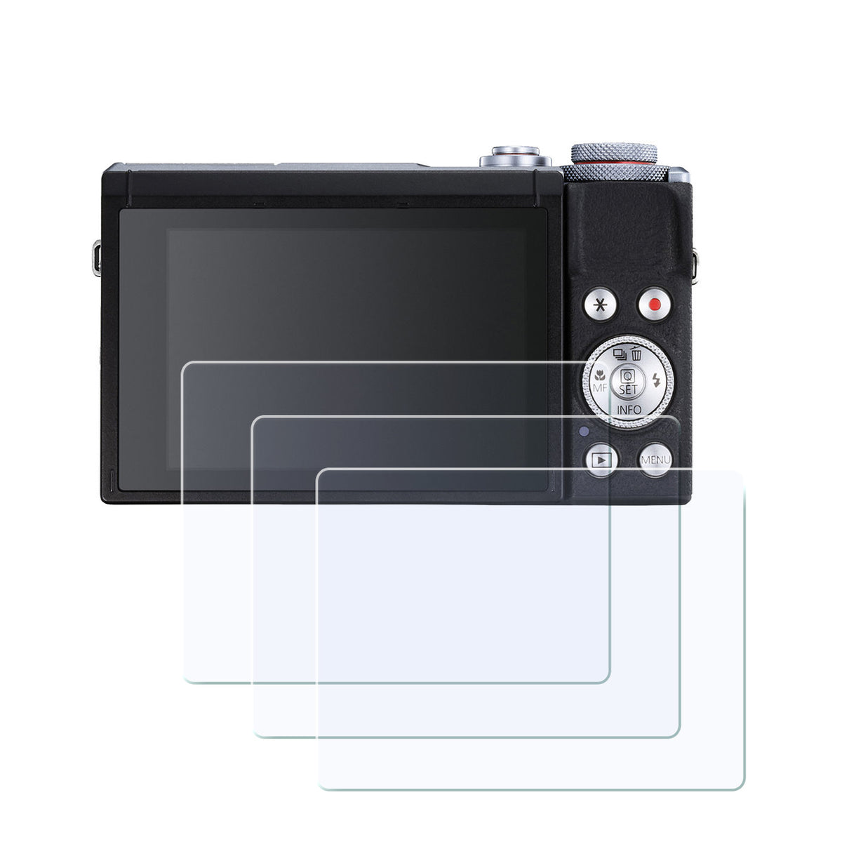Display-Schutzglas für Canon PowerShot G7 X Mark III, EOS 850D, EOS M200 – 0,3 mm 9H gehärtetes Glas 3 Stück