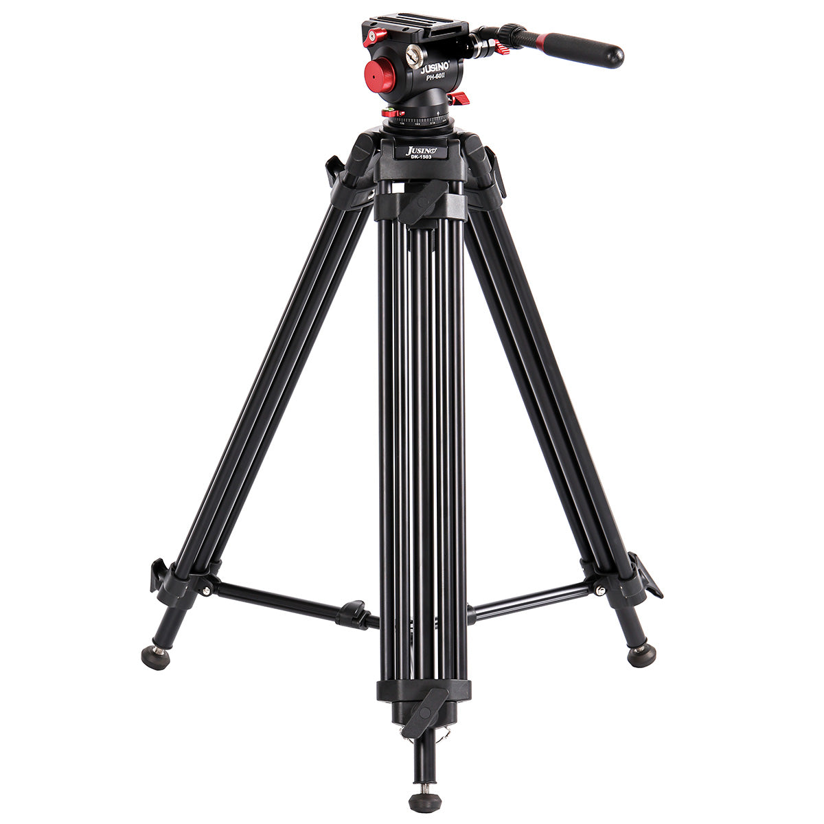 JUSINO Profi Video-Stativ bis 150cm Höhe 18kg belastbar + Tasche Hydraulik-Videokopf B-Ware