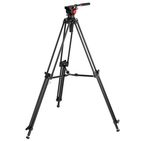 JUSINO Profi Video-Stativ bis 150cm Höhe 18kg belastbar + Tasche Hydraulik-Videokopf B-Ware
