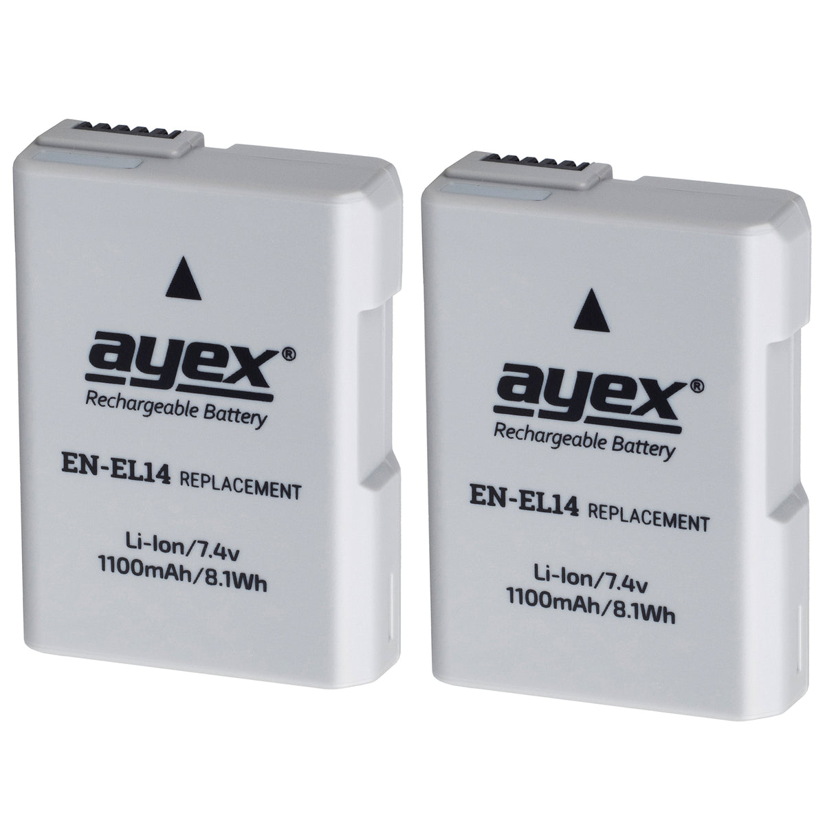 ayex Power Set mit 2x EN-EL14 Akku + 1x USB Dual Ladegerät für zB. Nikon P7700 P7100 D5100 D3200