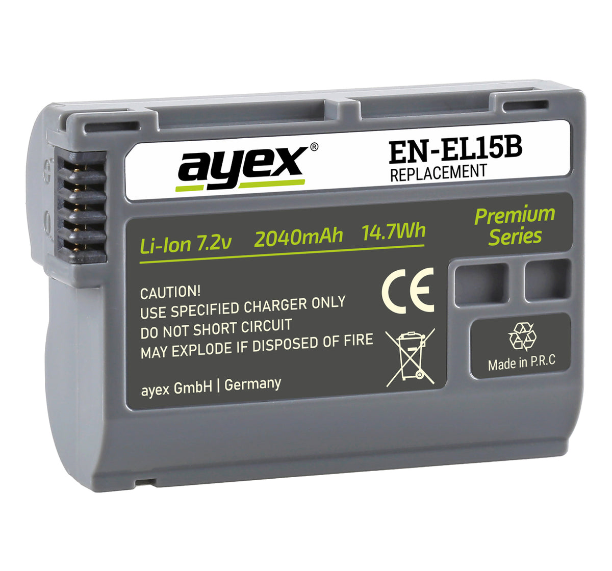 EN-EL15B Akku 2er Set für Nikon Z8 Z7II Z7 D7500 D7000 D600 D750 V1 D800E lange Laufzeit 2040mAh