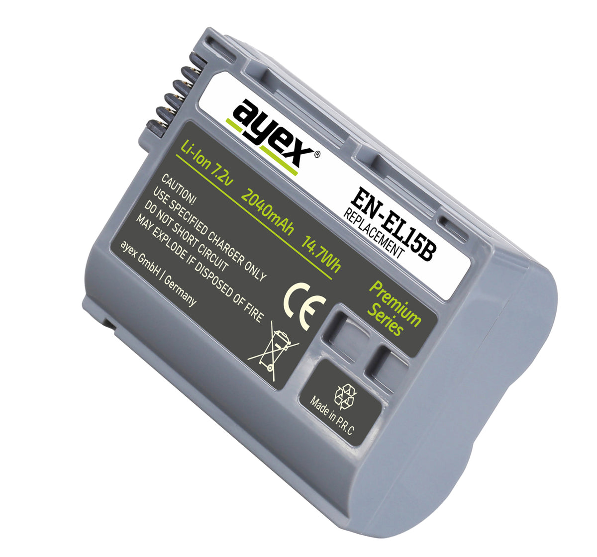EN-EL15B Akku 2er Set für Nikon Z8 Z7II Z7 D7500 D7000 D600 D750 V1 D800E lange Laufzeit 2040mAh