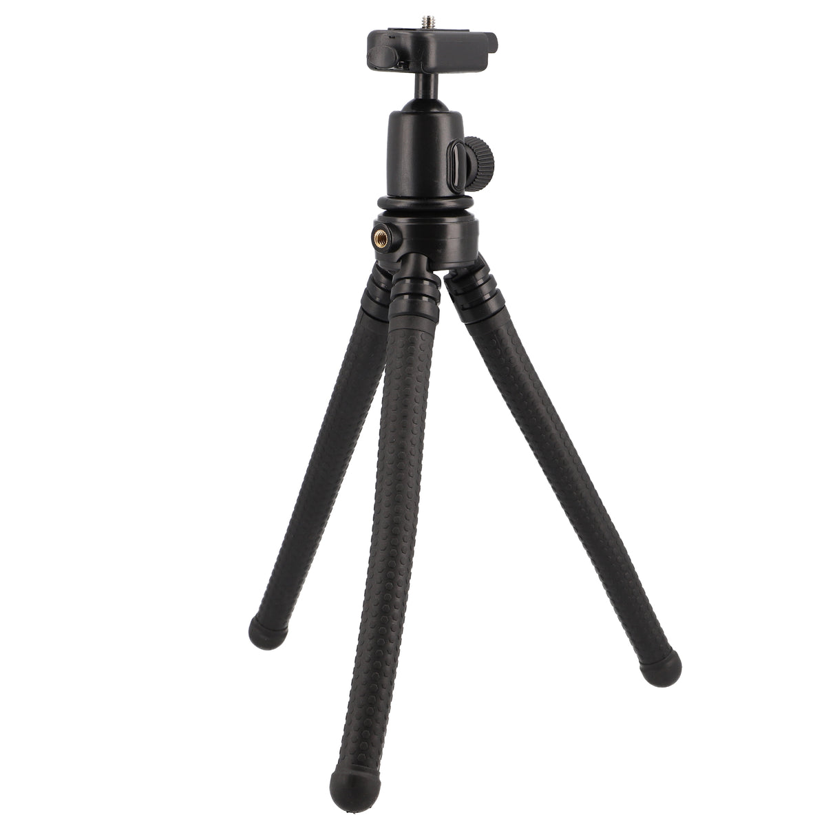 Flexibles 2-in-1 Tischstativ & Selfie-Pod mit Kugelkopf - Biegsame Beine & 1/4"-Anschlüsse