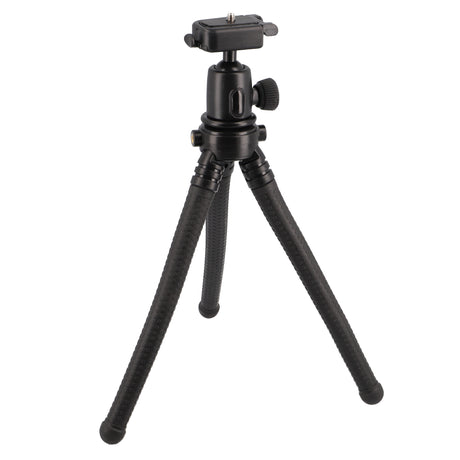 Flexibles 2-in-1 Tischstativ & Selfie-Pod mit Kugelkopf - Biegsame Beine & 1/4"-Anschlüsse