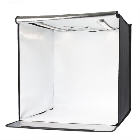 ayex Fotostudio Set Foto Box mit LED Licht und Hintergrund-Folie, optimal für Produktfotografie