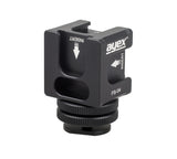 Rotierbarer Vierkopf-Multifunktions Cold-Shoe-Adapter 1/4 Zoll eingebaute Rücklaufsperre für Blitzlichte Monitore Mikrofone