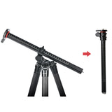 JUSINO Flexibles leichtes Karbon-Stativ + Profi Kugelkopf max. 170cm entfernbare Mittelsäule