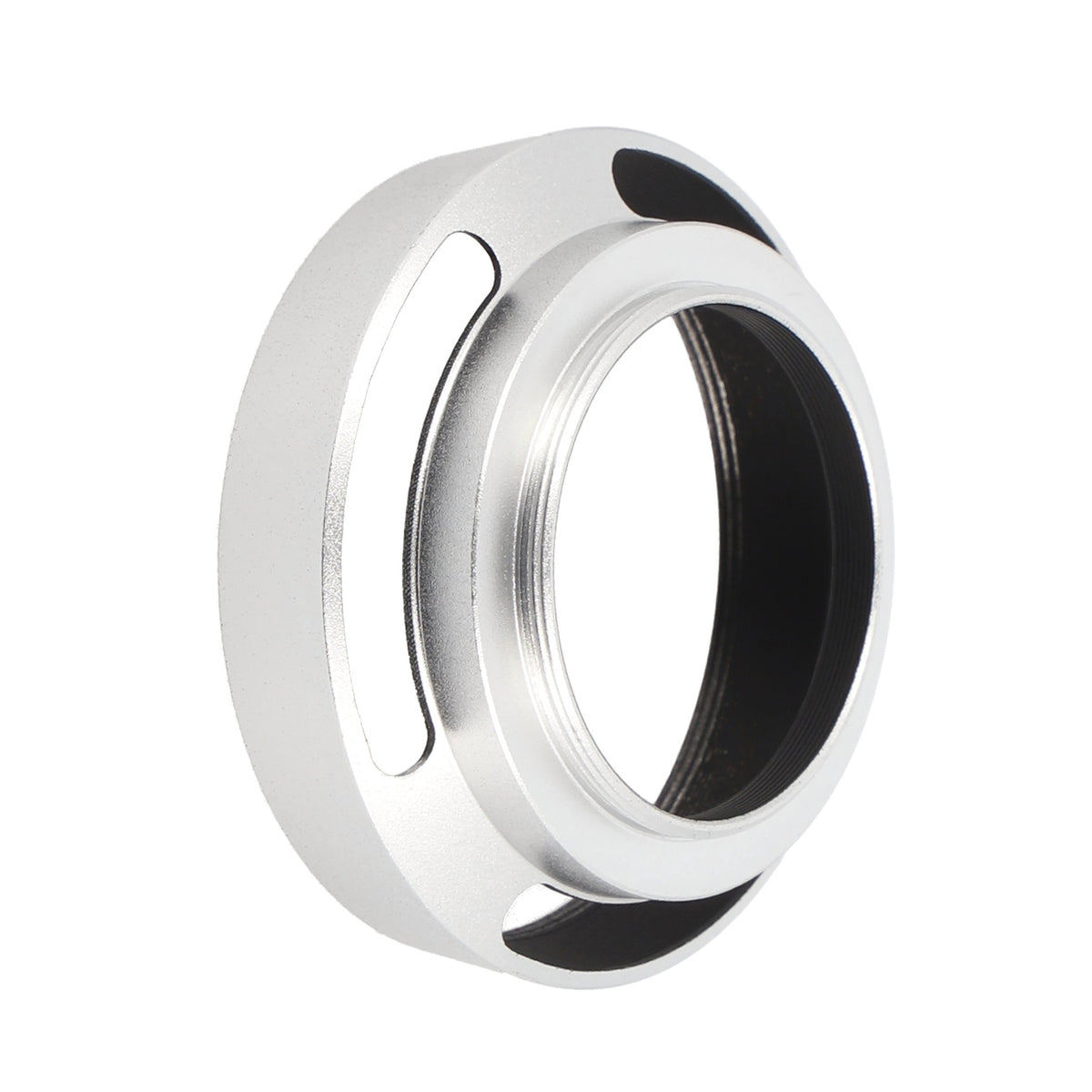 Metall Gegenlichtblende Silber – Hohlprofil Design – Schraubmontage