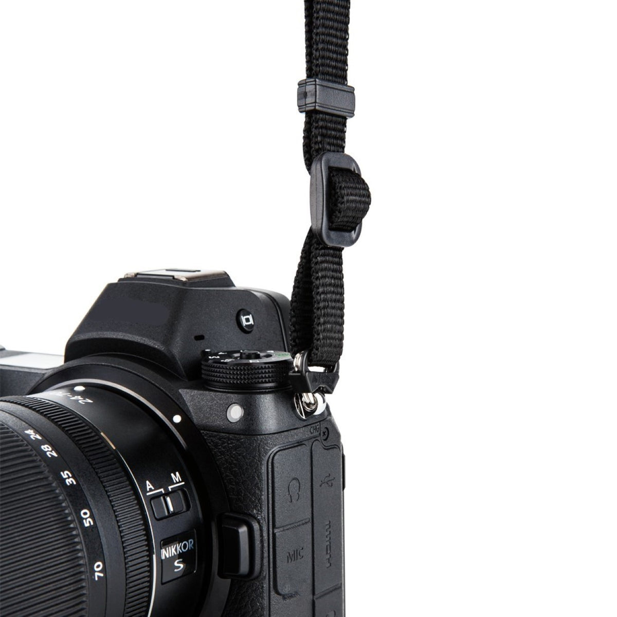 Neopren-Kameragurt verstellbar für DSLR & spiegellose Kameras mit Reißverschlusstaschen