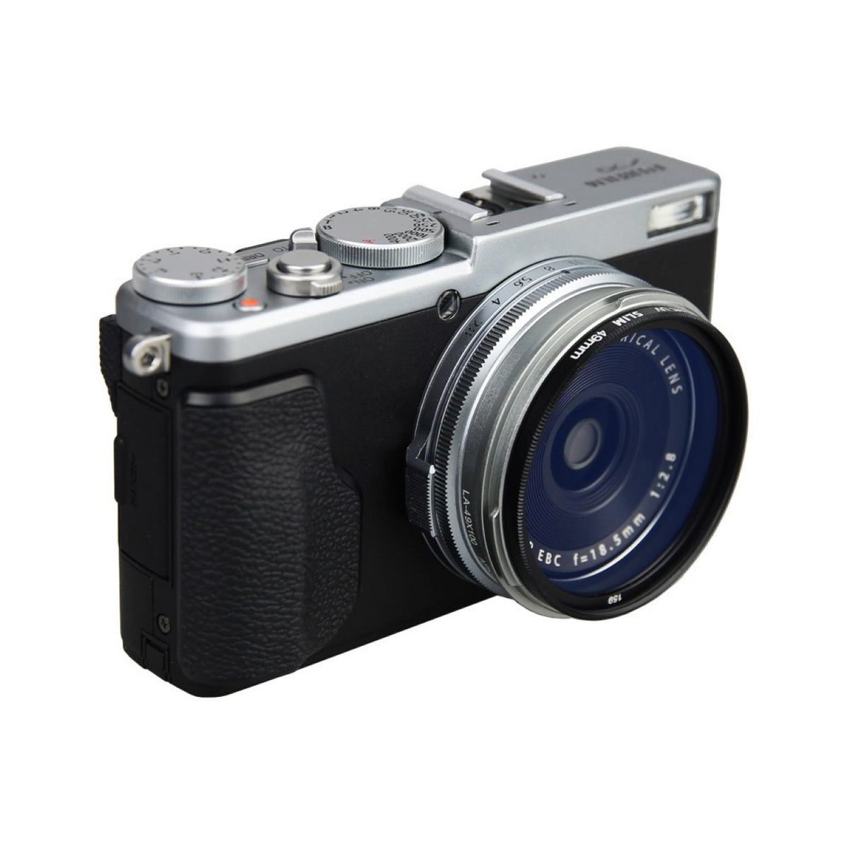 Gegenlichtblende mit Adapterring für FUJI X100 Serie ersetzt LH-X100 Silber
