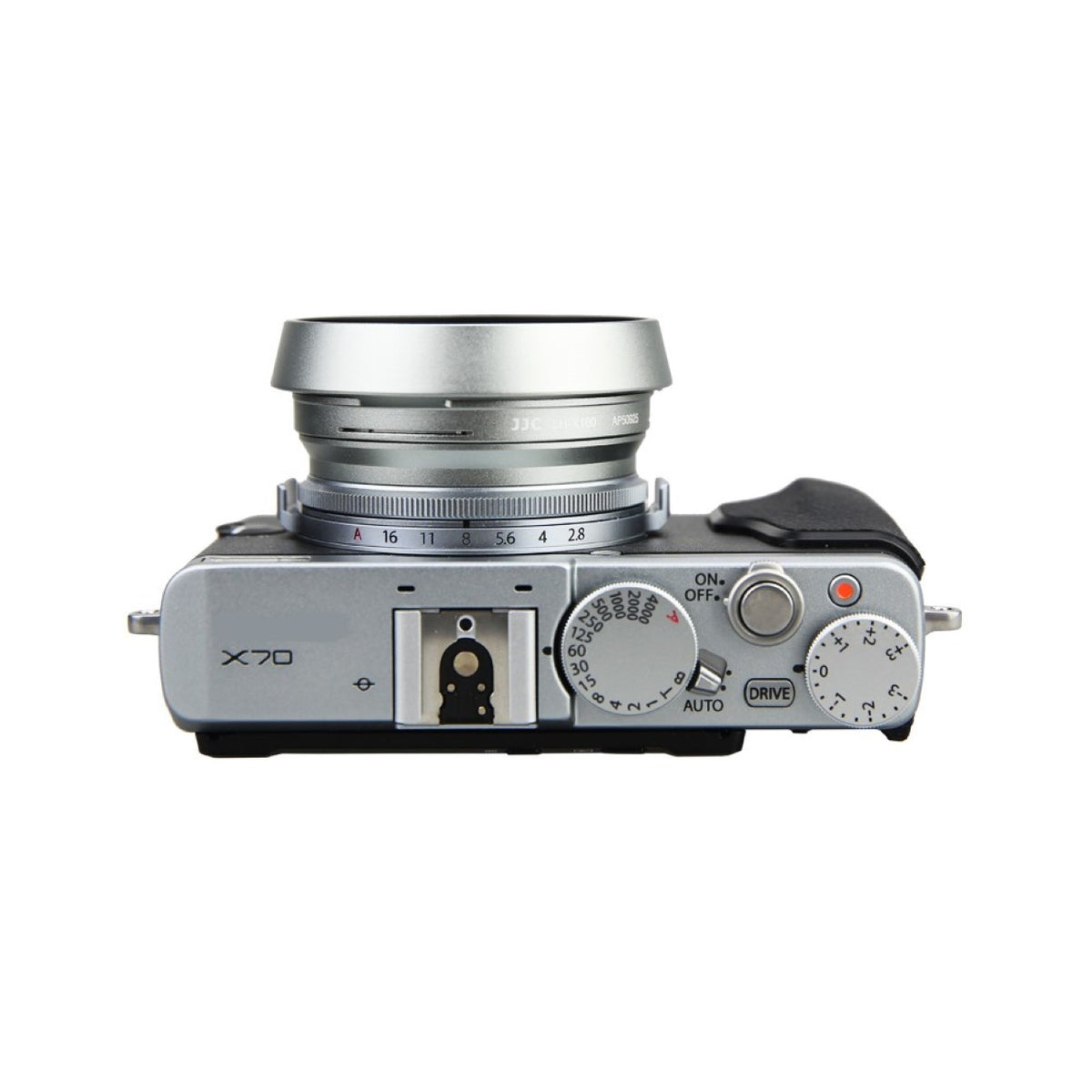 Gegenlichtblende mit Adapterring für FUJI X100 Serie ersetzt LH-X100 Silber