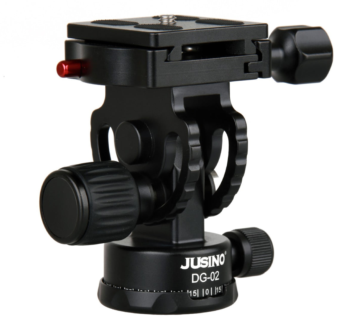JUSINO Hochleistungs-Neigekopf für Monopods Hydraulische Federung 360° Schwenkfunktion DG-02