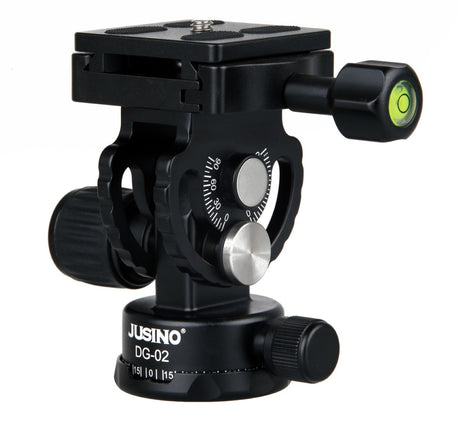 JUSINO Hochleistungs-Neigekopf für Monopods Hydraulische Federung 360° Schwenkfunktion DG-02