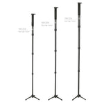 JUSINO Alu Monopod abnehmbarer Fuß Tischstativ Schnelldrehverschlüsse bis 153cm 6kg